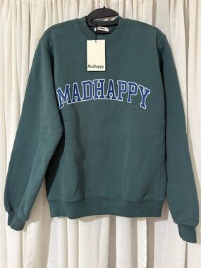 Madhappy Dark Green Campus Fleece Crewneck Sweatshirt